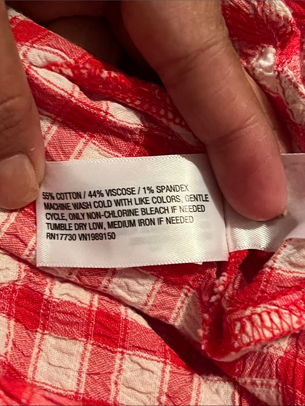 Universal Thread Red White Gingham Maxi Skirt Medium A-Line Pull-On - Picture 5 of 5